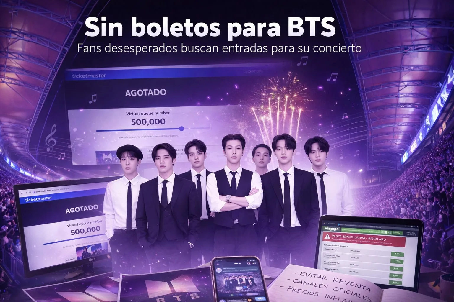 Detectan venta especulativa de entradas para concierto de BTS