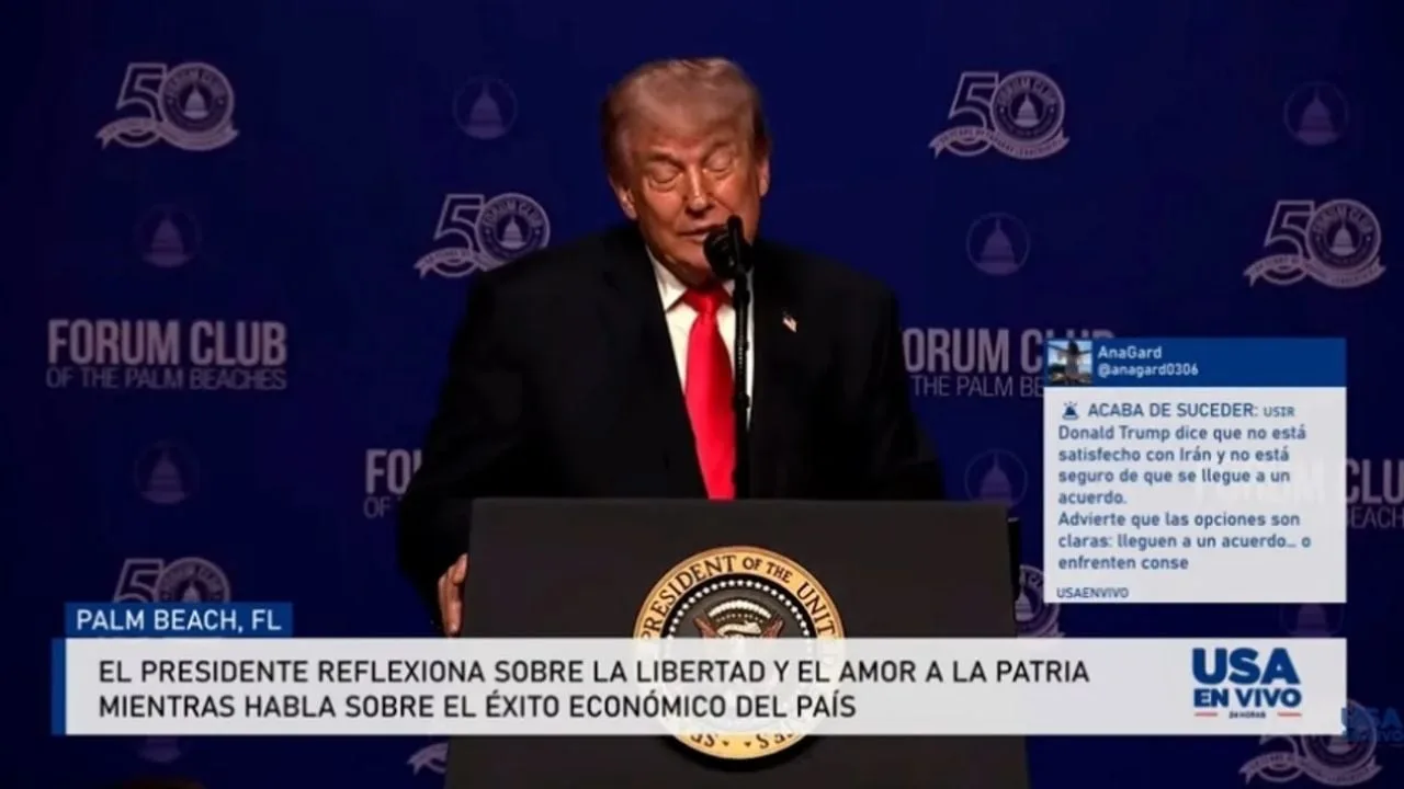 Trump descarta negociaciones de paz con Irán mientras crece la tensión en Oriente Próximo
