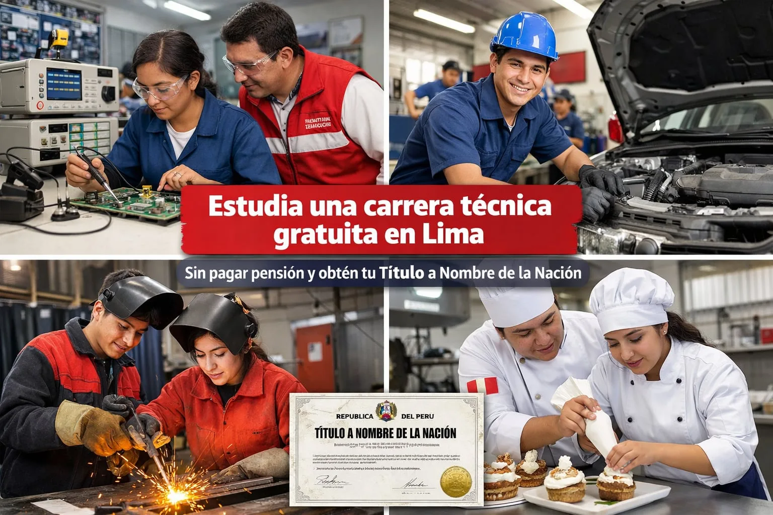 Veinticinco institutos en Lima ofrecen carreras técnicas gratuitas con título oficial